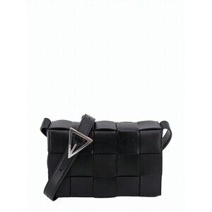 Bottega Veneta Woven Calf Leather Shoulder Bag With Triangular Buckle - NWT